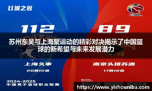 苏州东吴与上海聚运动的精彩对决揭示了中国篮球的新希望与未来发展潜力